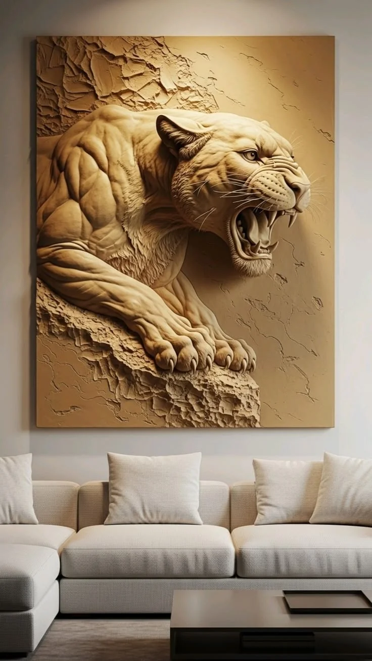 3d wall art india — handcrafted relief mural sculptures by Jomocraft